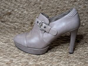 ROCKPORT 4" Taupe Leather Platform Heels Fashion Pumps Booties Women's 8